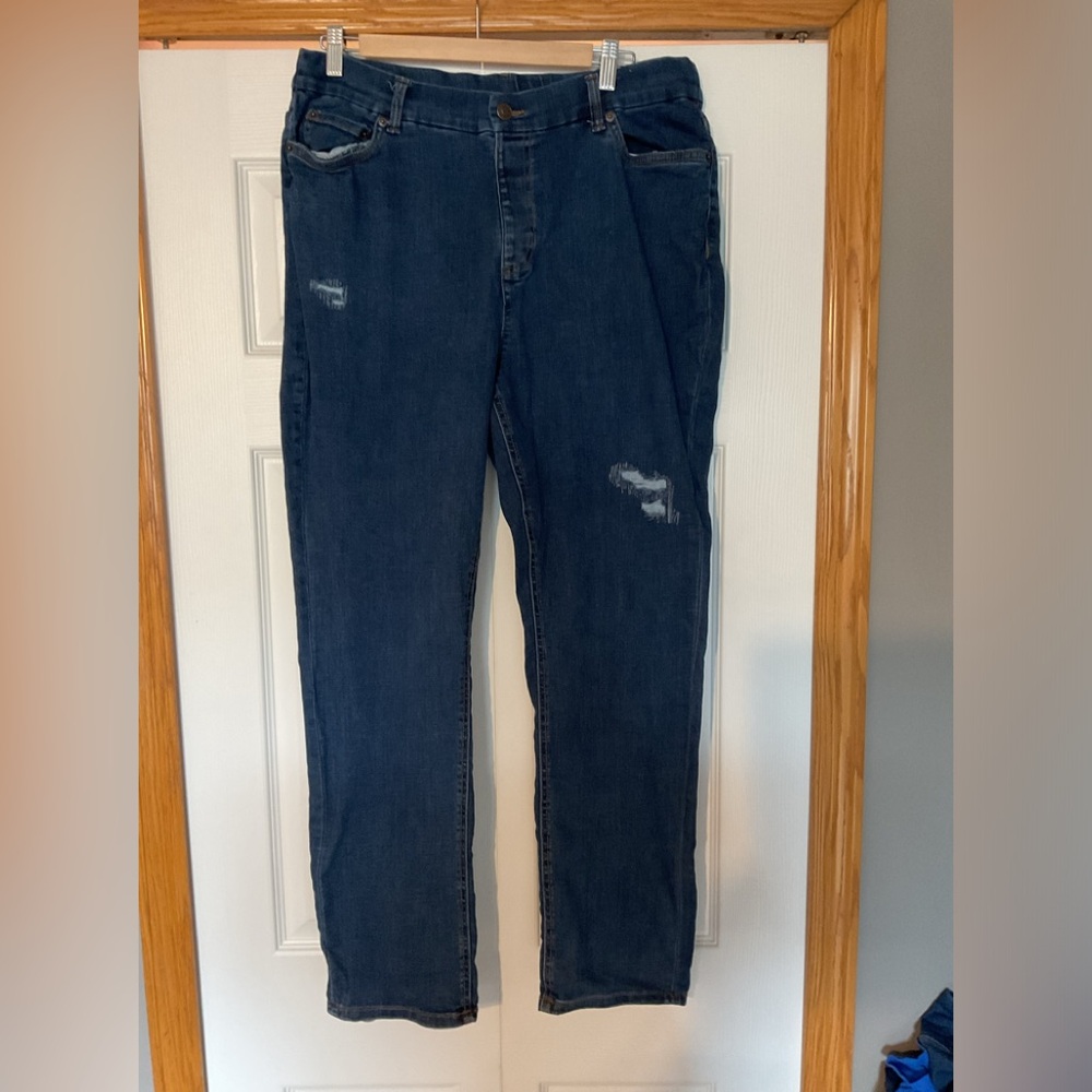New Denim & Company Distressed Denim Jeans Size 18W